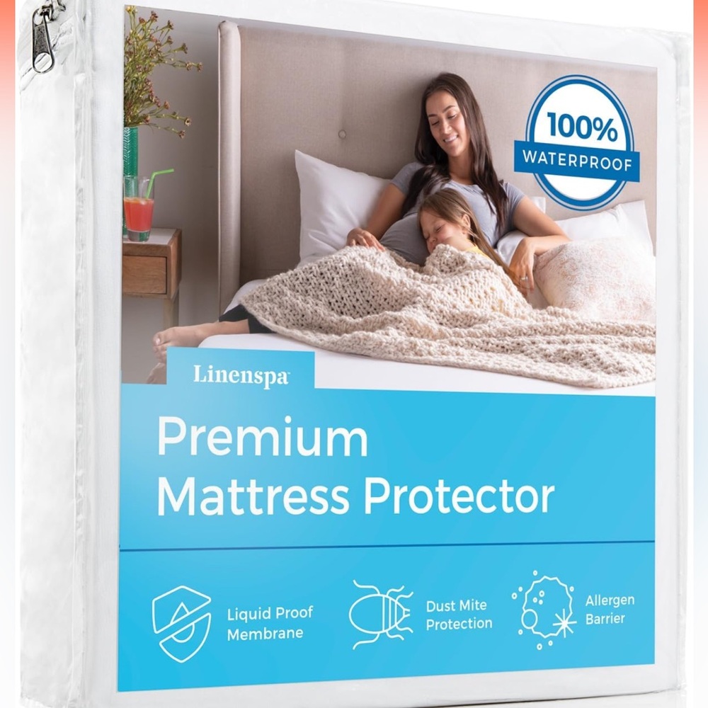 Linenspa Hypoallergenic Waterproof Mattress Protector, FULL